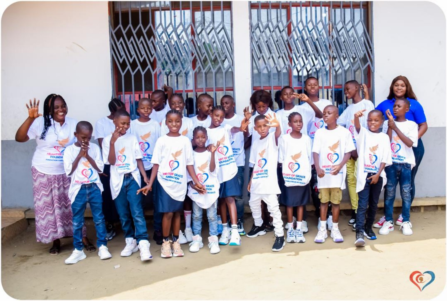 Heart of Grace Foundation team and children